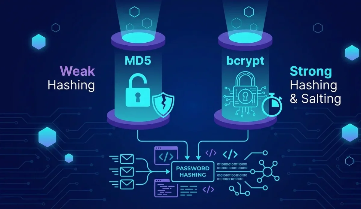 MD5 vs bcrypt password hashing security comparison