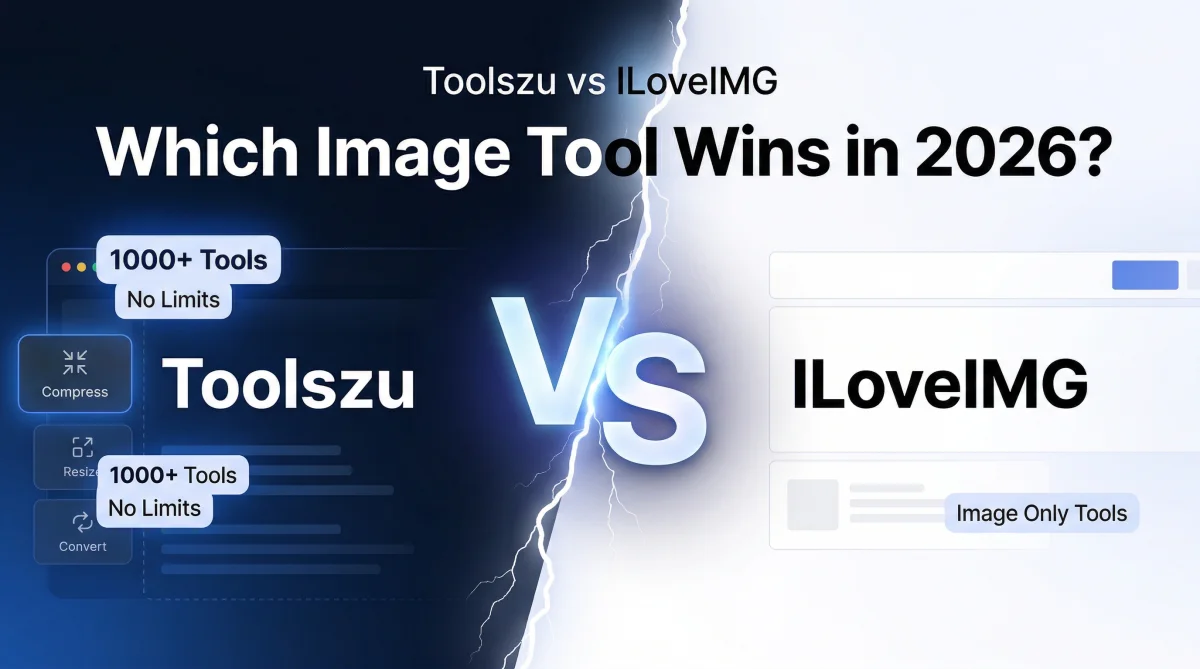Toolszu vs ILoveIMG comparison for image editing tools
